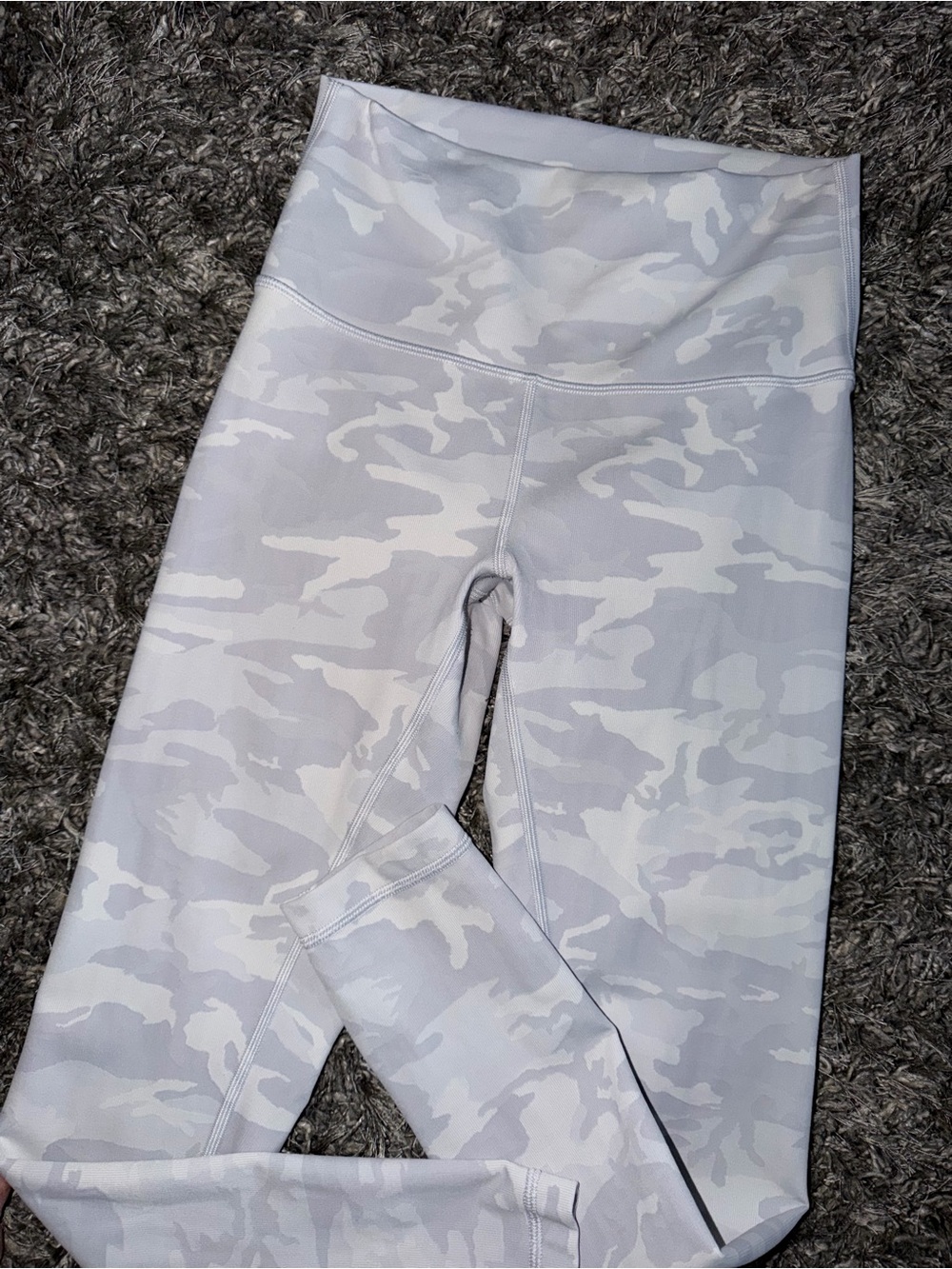 Lululemon White & Light Gray Camo Leggings